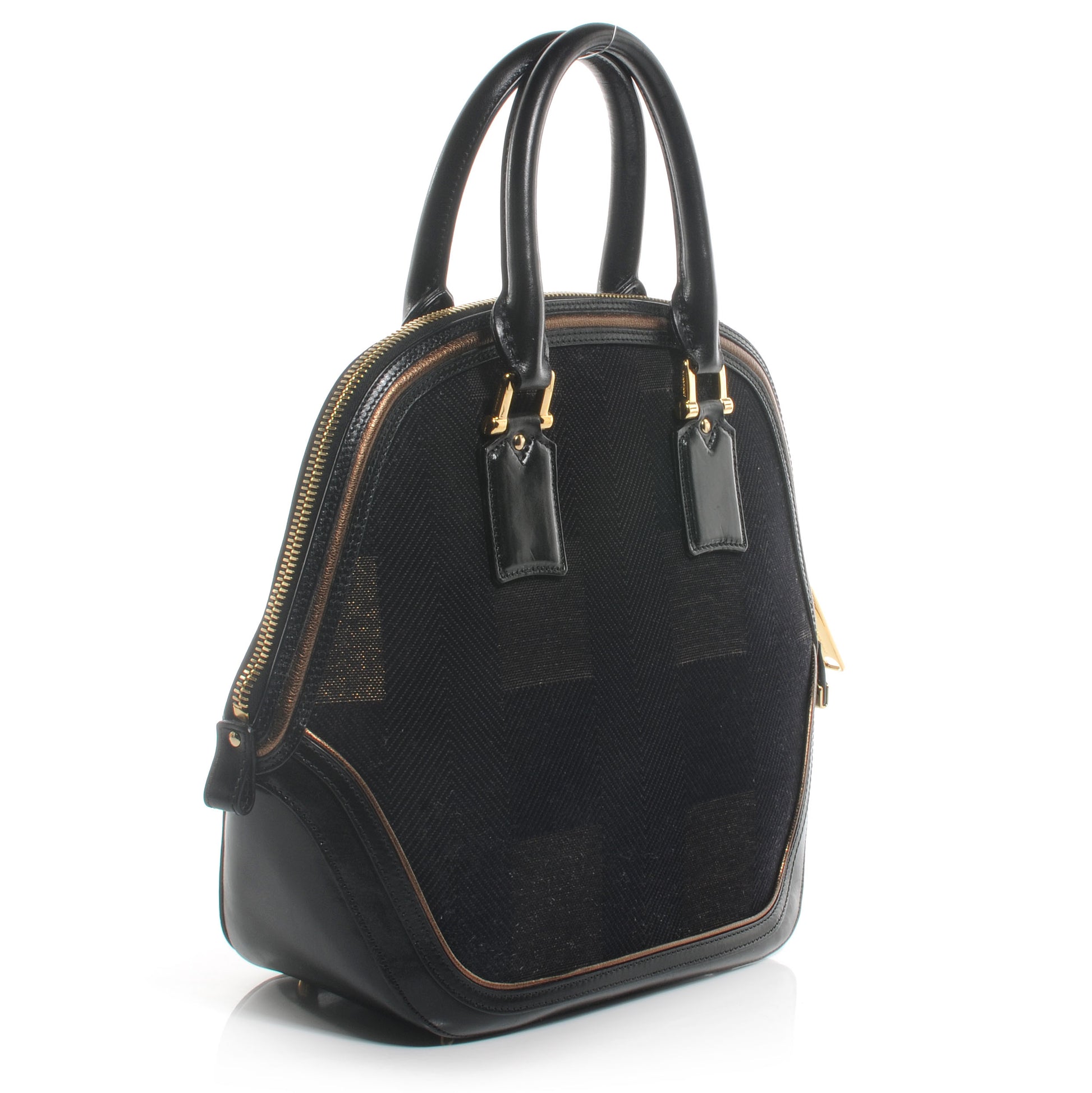 Burberry Prorsum Check Jacquard Orchard Bowling Bag 3 of 9