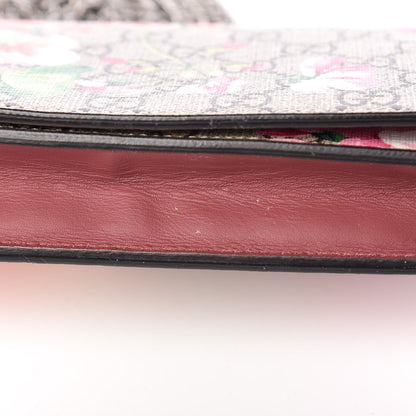 Gucci GG Supreme Monogram Blooms Chain Wallet Beige Multicolor Dry Rose 12 of 13