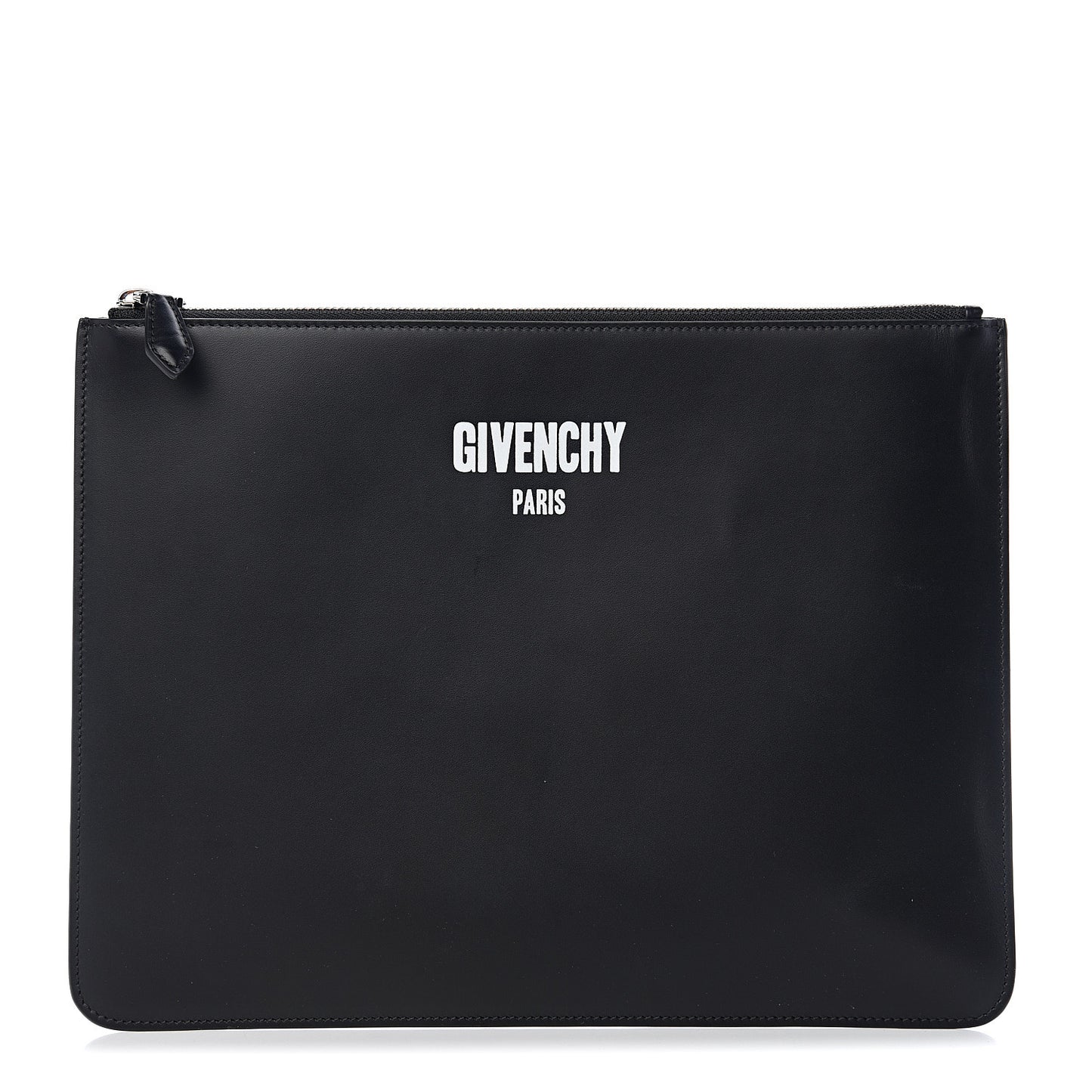 Calfskin Logo Pouch Black