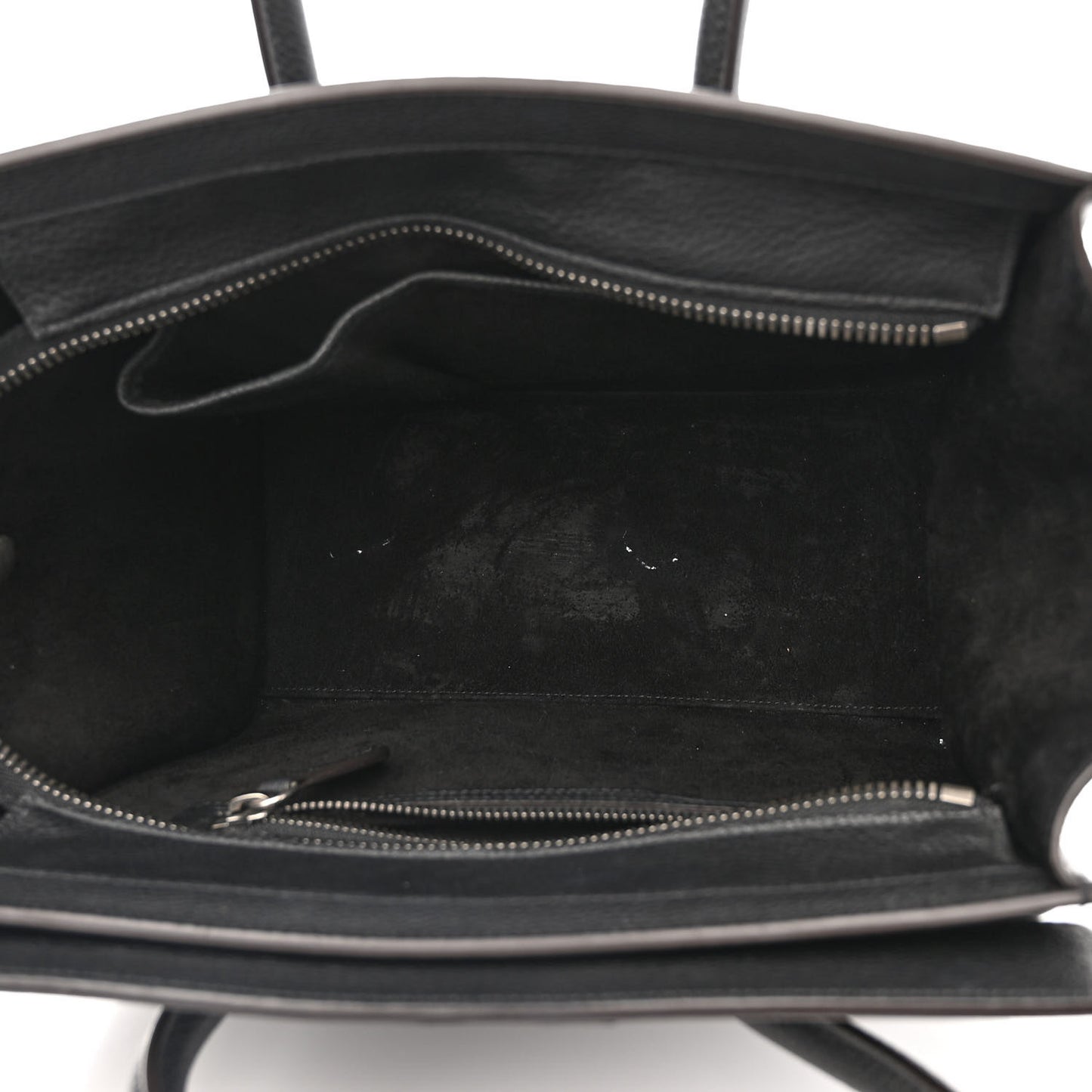 Drummed Calfskin Micro Luggage Black