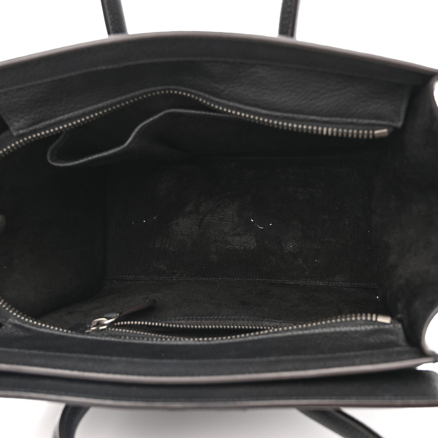 Celine Drummed Calfskin Micro Luggage Black 5 of 12