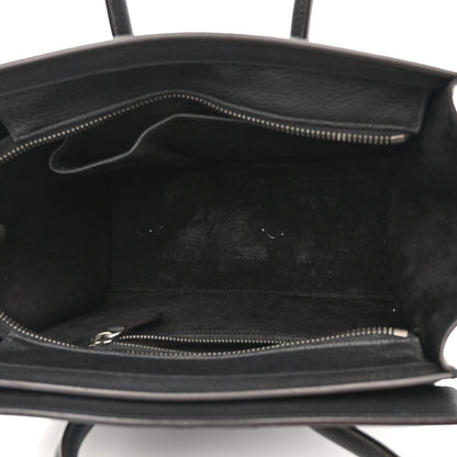 Celine Drummed Calfskin Micro Luggage Black 5 of 12