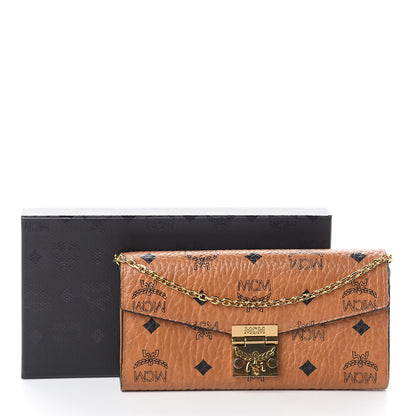 MCM Visetos Large Patricia Wallet On Chain Cognac 6 of 6
