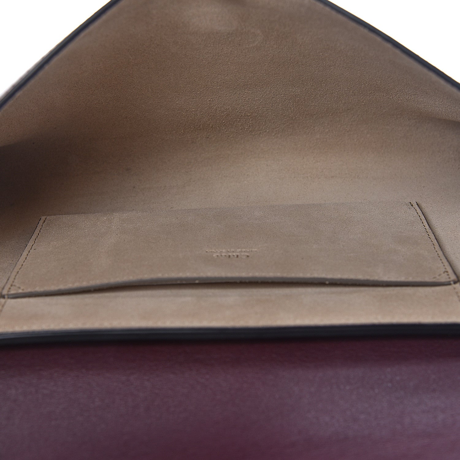 Chloe Suede Calfskin Faye Clutch Dark Purple 5 of 7