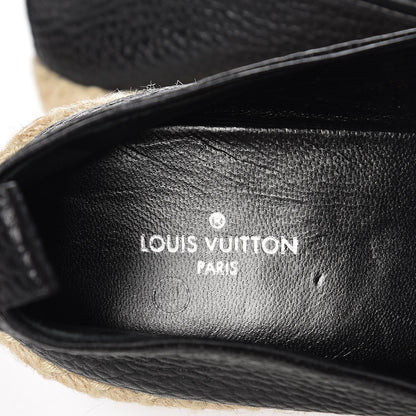 Louis Vuitton Calfskin Tropical Bloom Espadrille Flat 37 Black 7 of 8