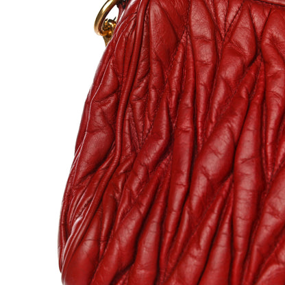 Miu Miu Nappa Matelasse Crossbody Clutch Rubino 21 of 24