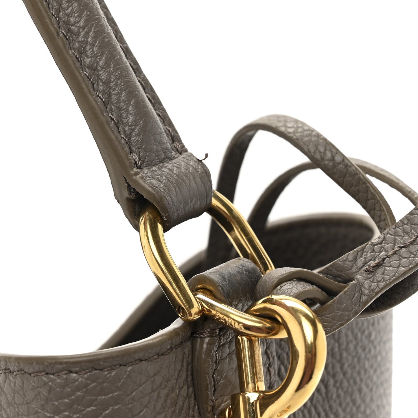 Supple Grained Calfskin Bucket 16 Bag Pebble