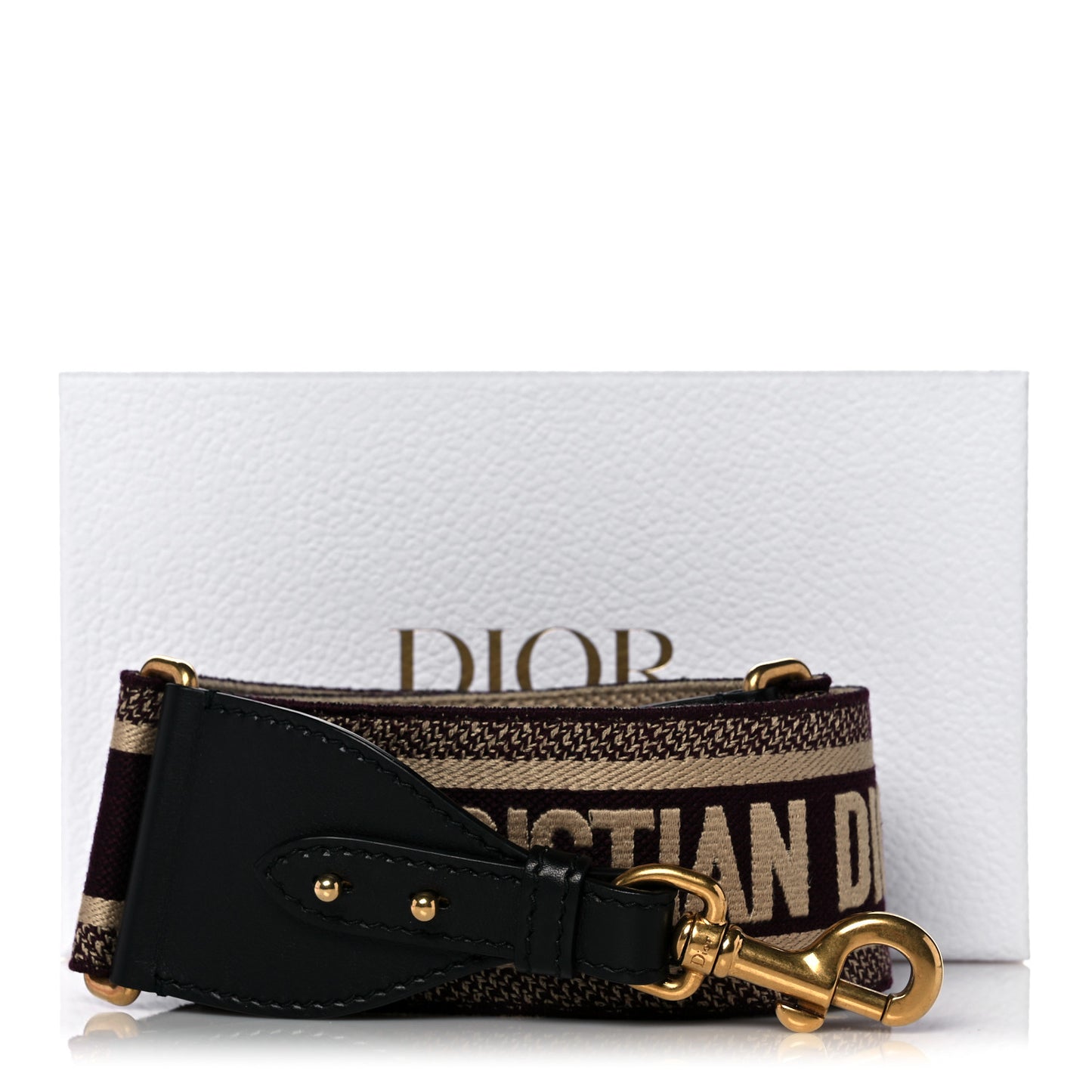 Canvas Embroidered Shoulder Strap Burgundy