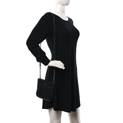 Chanel Aged Calfskin Quilted Crossbody Bag Black 2 of 13