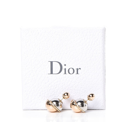 Christian Dior Mise En Dior Tribal Earrings Rose Gold Silver 7 of 7