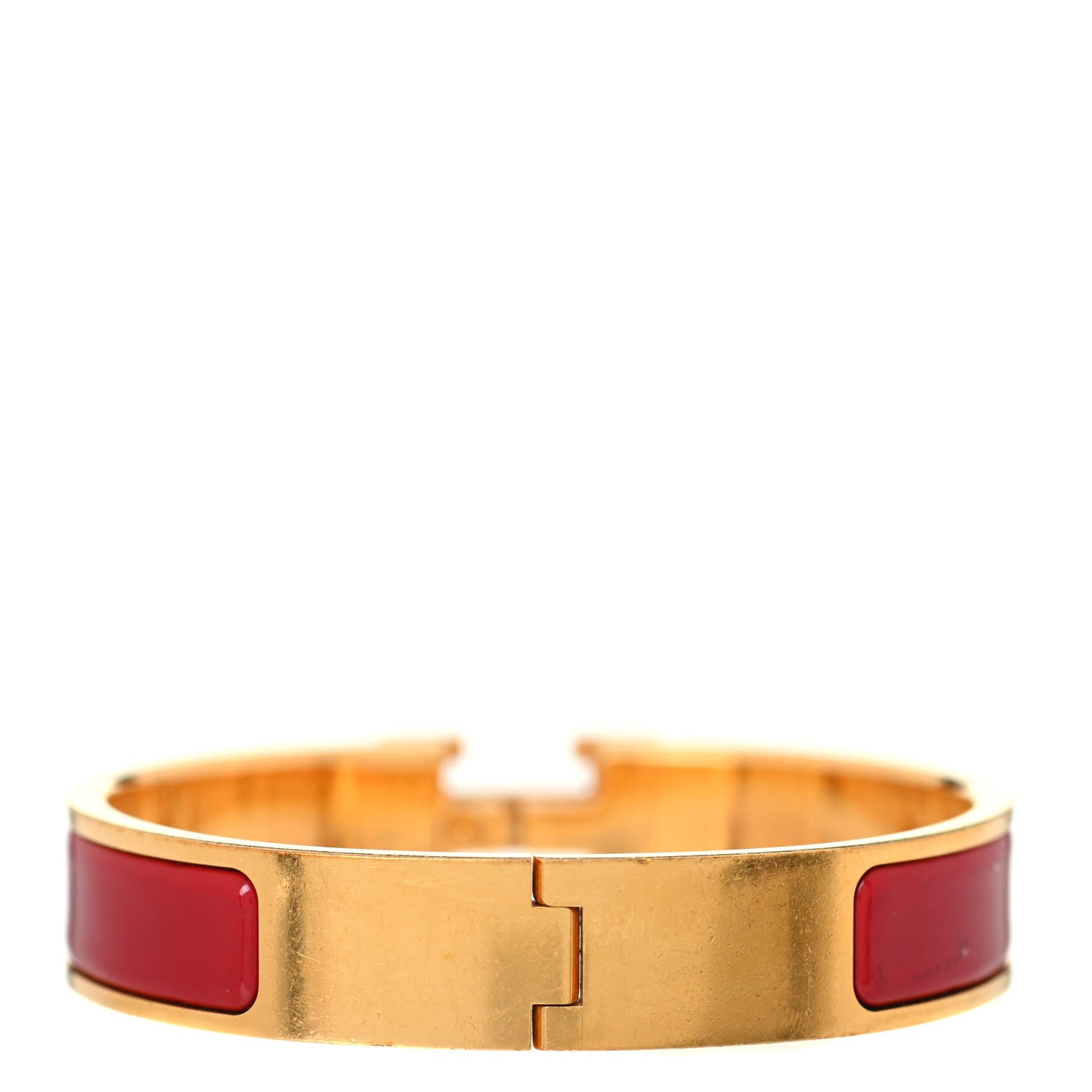 Hermes Enamel Narrow Clic Clac H Bracelet PM Red 3 of 3