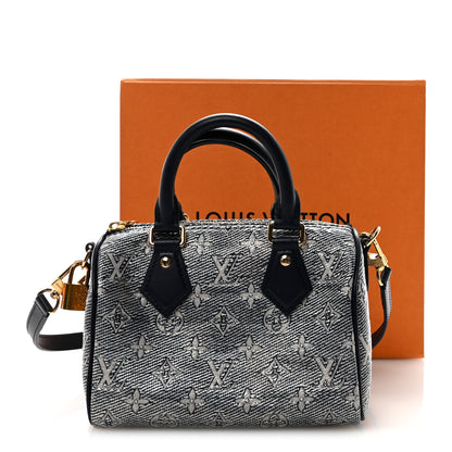 Louis Vuitton Monoglam Speedy Bandouliere 20 Blue 10 of 10