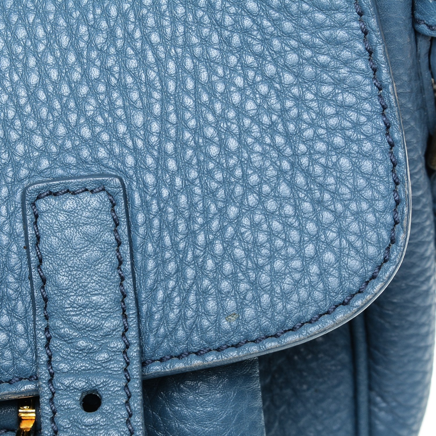 Prada Vitello Daino Messenger Bag Cobalto 8 of 8