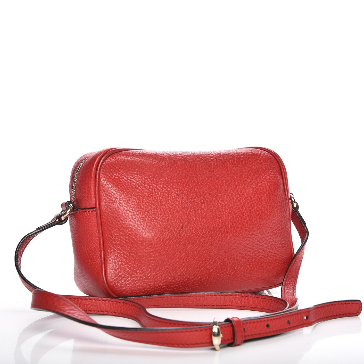 Gucci Pebbled Calfskin Small Soho Disco Bag Tabasco Red 3 of 7