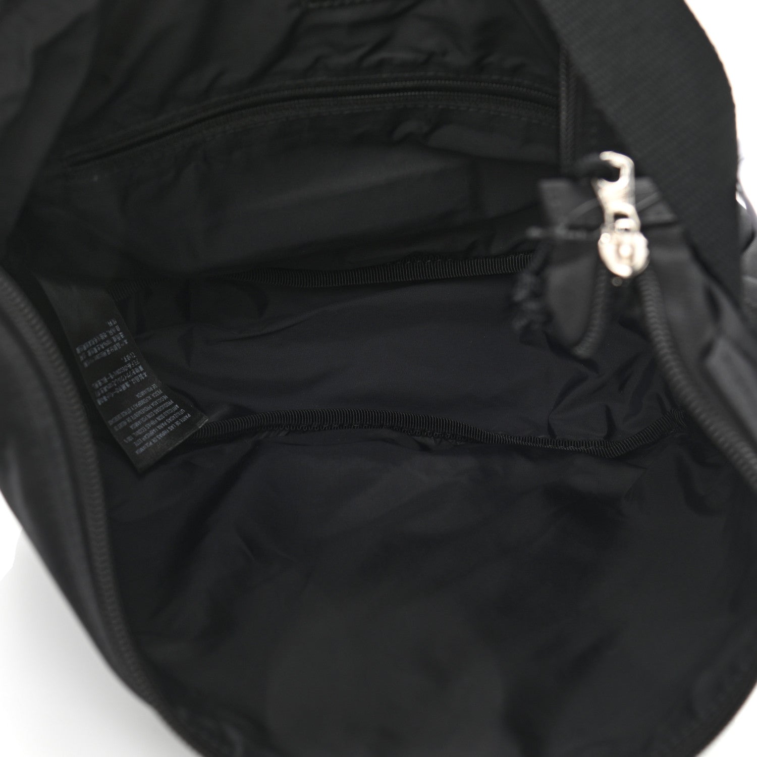 Balenciaga Recycled Sport Nylon Logo Embroidered Large Wheel Sling Bag Black White 5 of 10