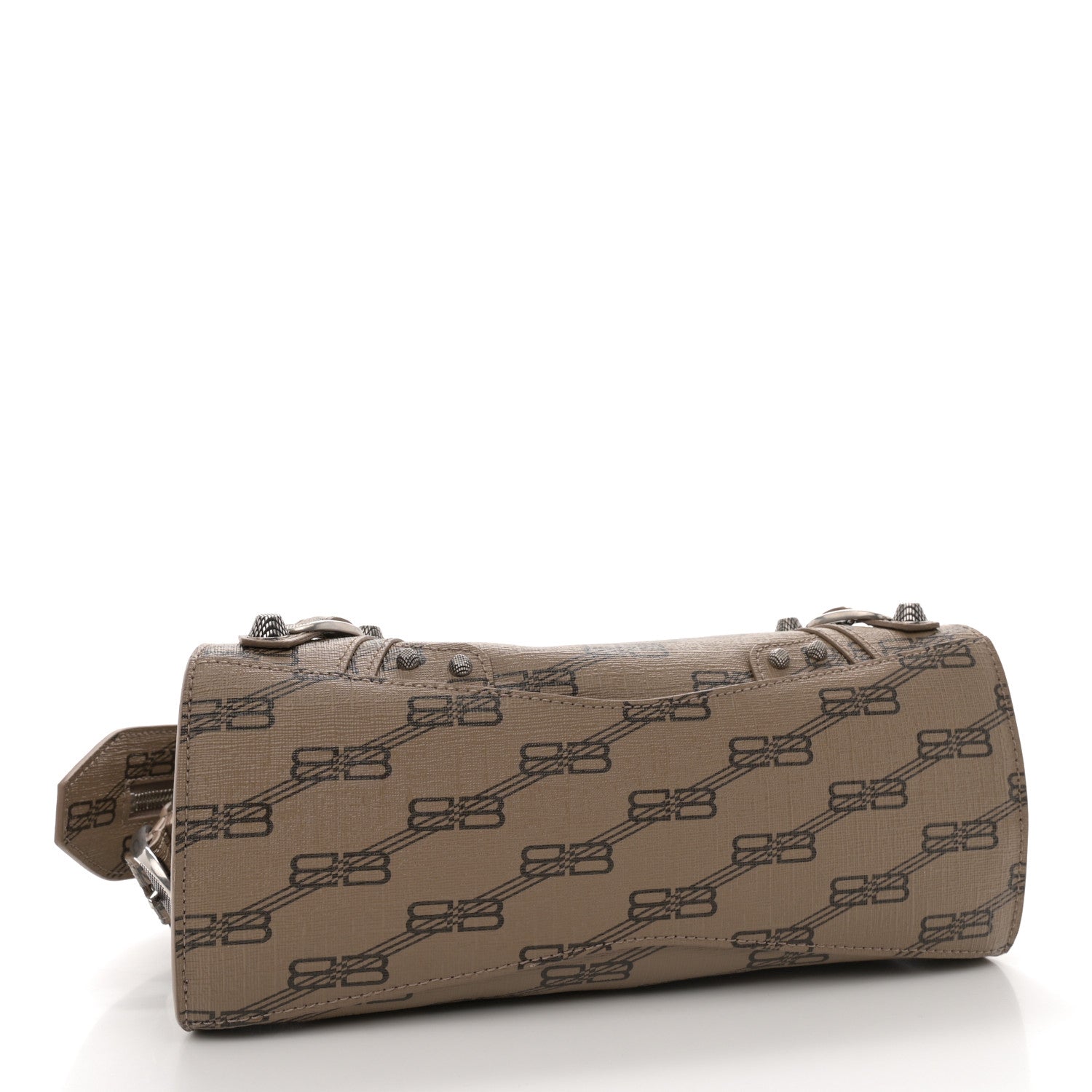 Balenciaga Coated Canvas BB Monogram Neo Cagole Handbag XS Beige Brown 5 of 11