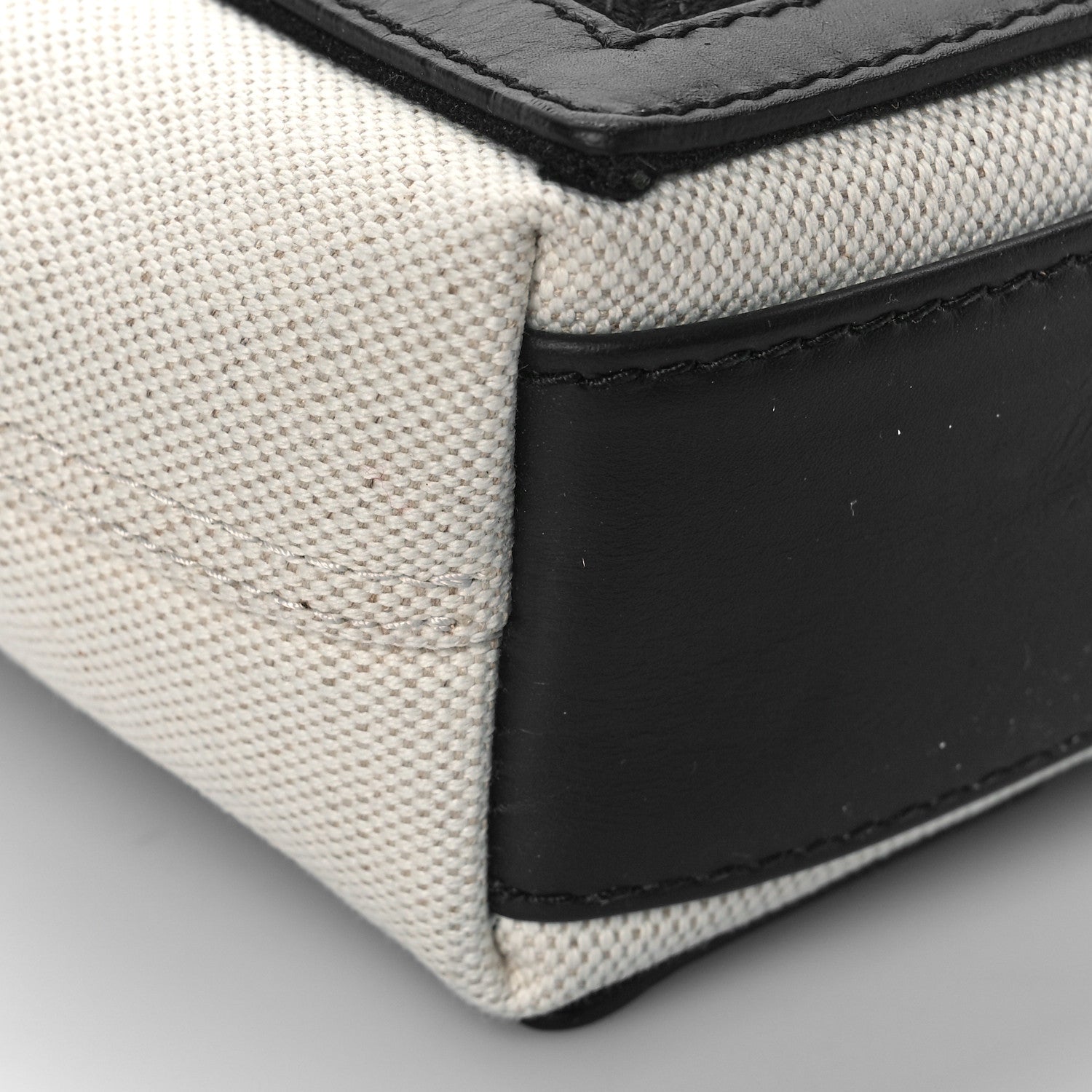 Balenciaga Cotton Canvas Calfskin Navy Cabas XS Natural Black 8 of 9