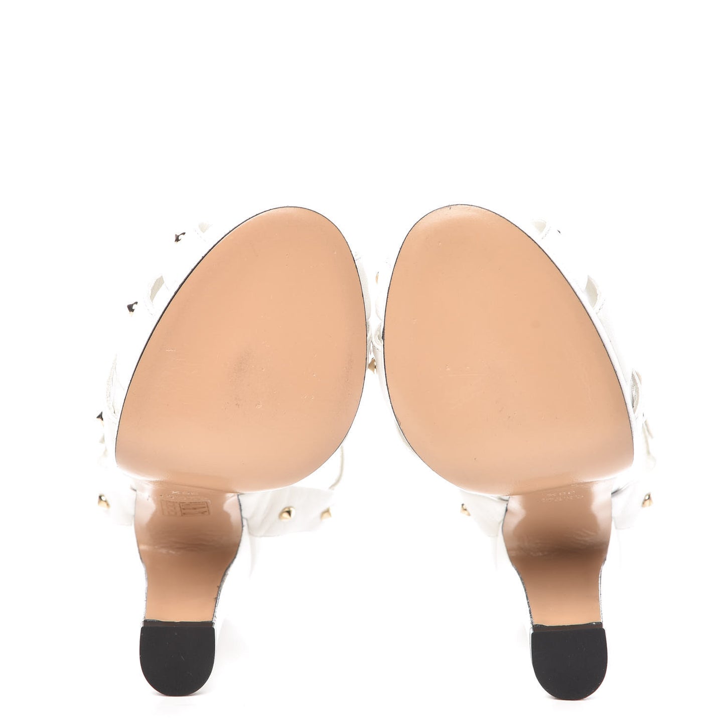 Calfskin Studded Melville Sandals 36.5 White