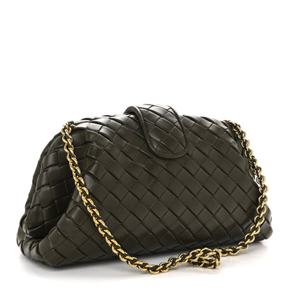Bottega Veneta Nappa Intrecciato Teen The Lauren 1980 Clutch With Chain Khaki 3 of 12