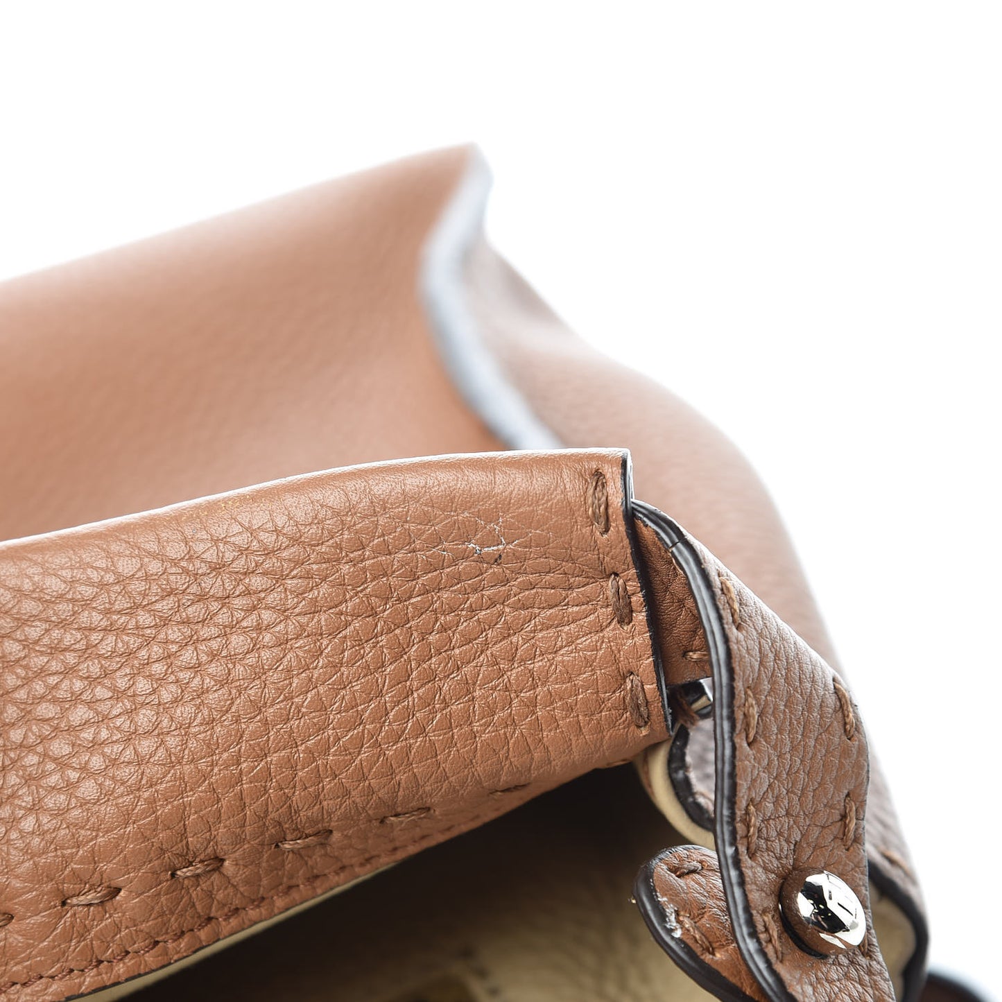 Cuoio Romano Selleria Bi-Color Medium Peekaboo Iconic Satchel Mou Deserto