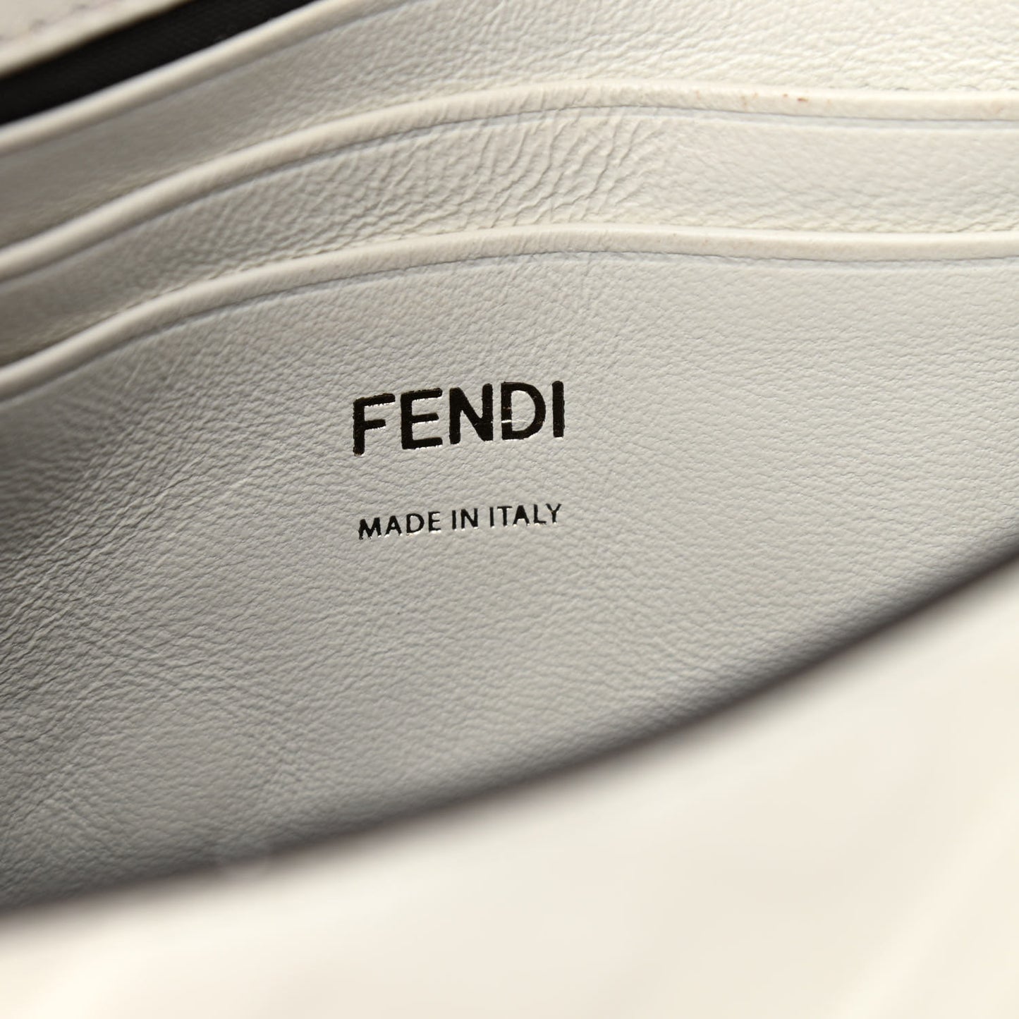 Nappa FF 1974 Embossed Mini Baguette White