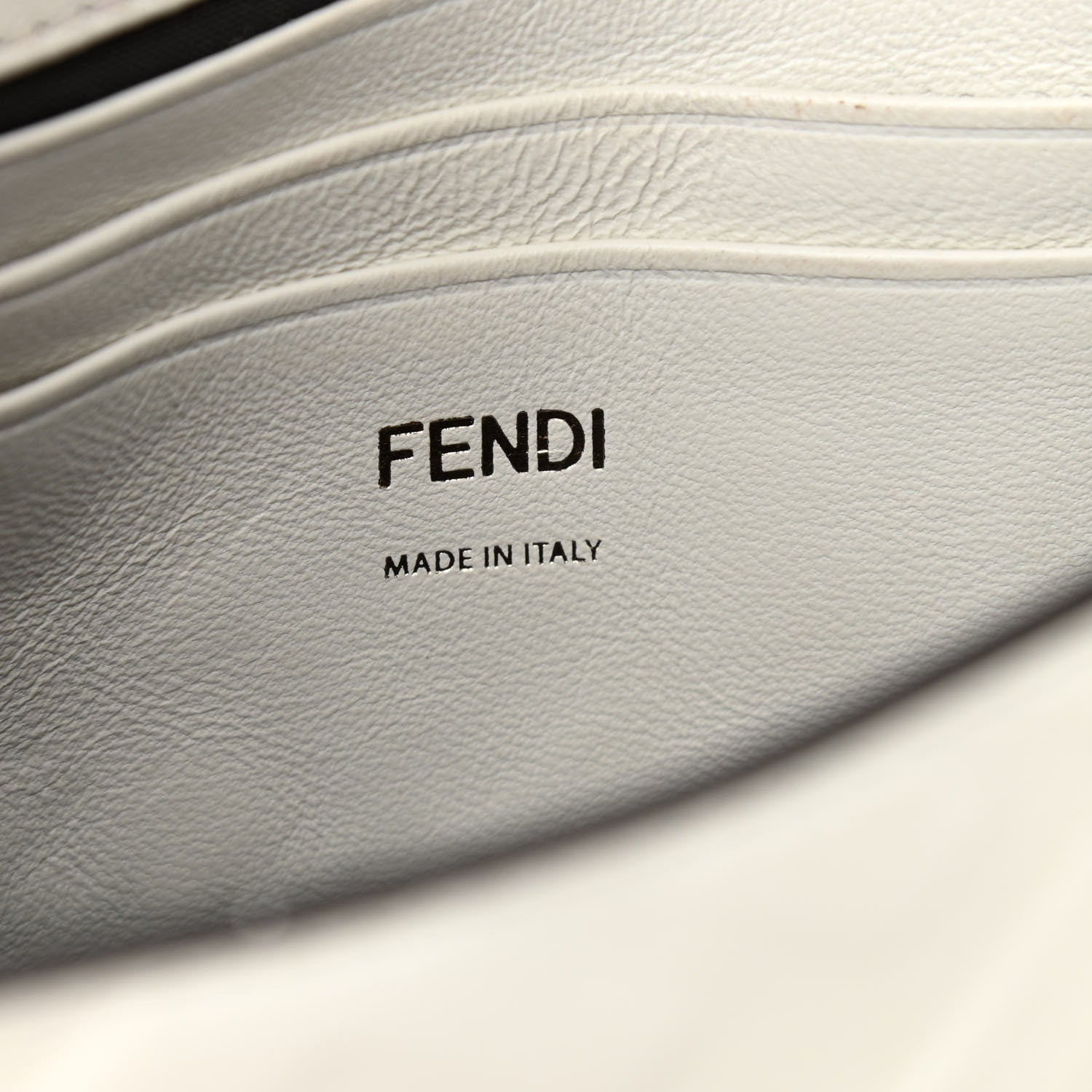 Fendi Nappa FF 1974 Embossed Mini Baguette White 6 of 11