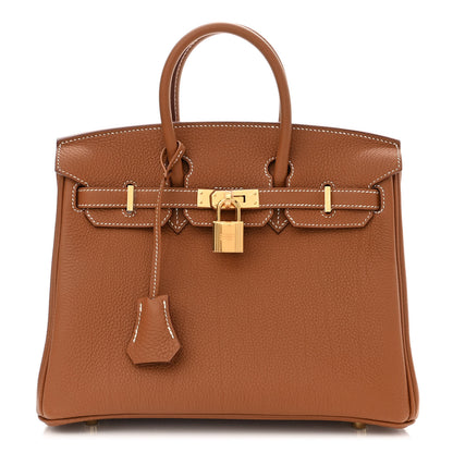 Hermes Togo Birkin 25 Gold 1 of 11