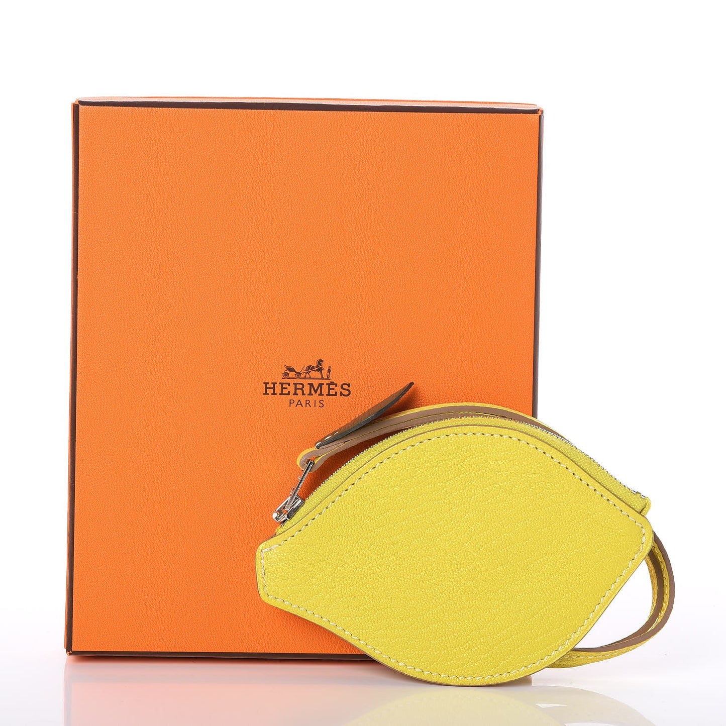 Chevre Mysore Tutti Frutti Citron Coin Purse Charm Lime