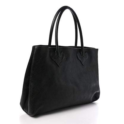 Chrome Hearts Grained Calfskin Fleur De Lis Tote Black 3 of 9