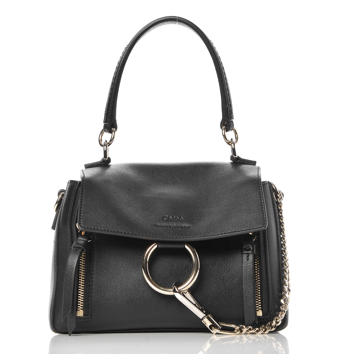 Chloe Calfskin Mini Faye Day Shoulder Bag Black 1 of 9