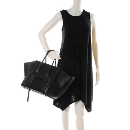 Celine Supple Calfskin Medium Phantom Luggage Black 2 of 8