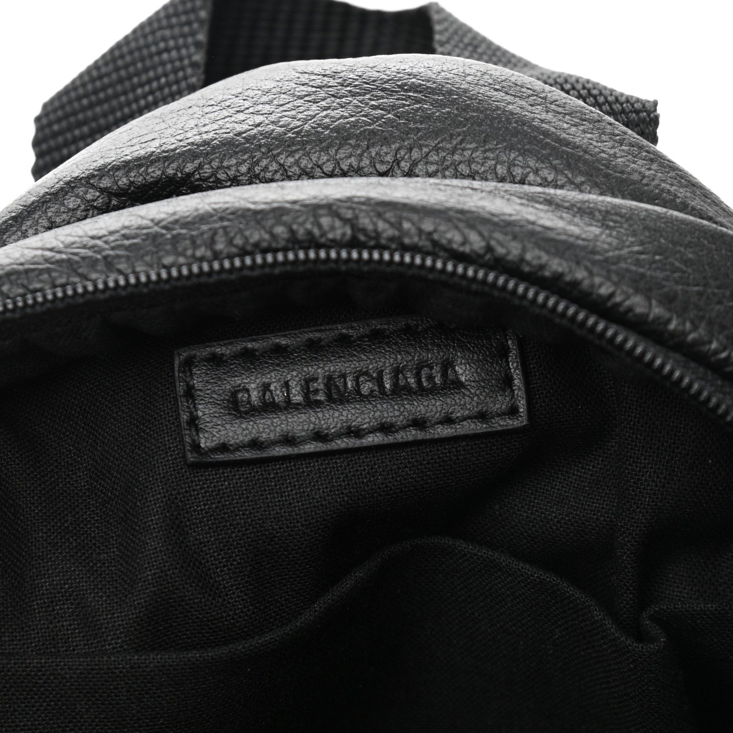 Balenciaga Grained Calfskin Mini Explorer Crossbody Backpack Black 6 of 9