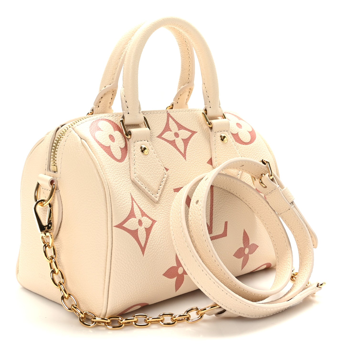 Empreinte Monogram Giant Speedy Bandouliere 20 Creme Rose Trianon