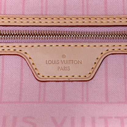 Louis Vuitton Damier Azur Neo Neverfull MM Rose Ballerine 7 of 15