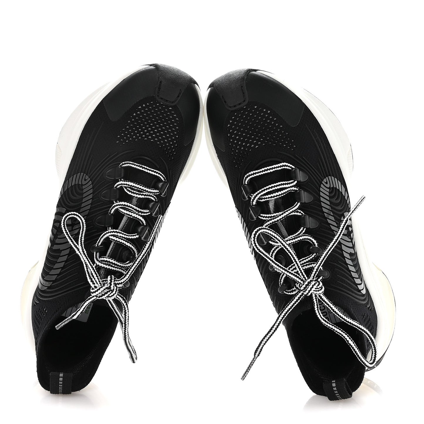 Technical Knit Fabric Waves Womens Gucci Run Sneakers 36 Black Loess