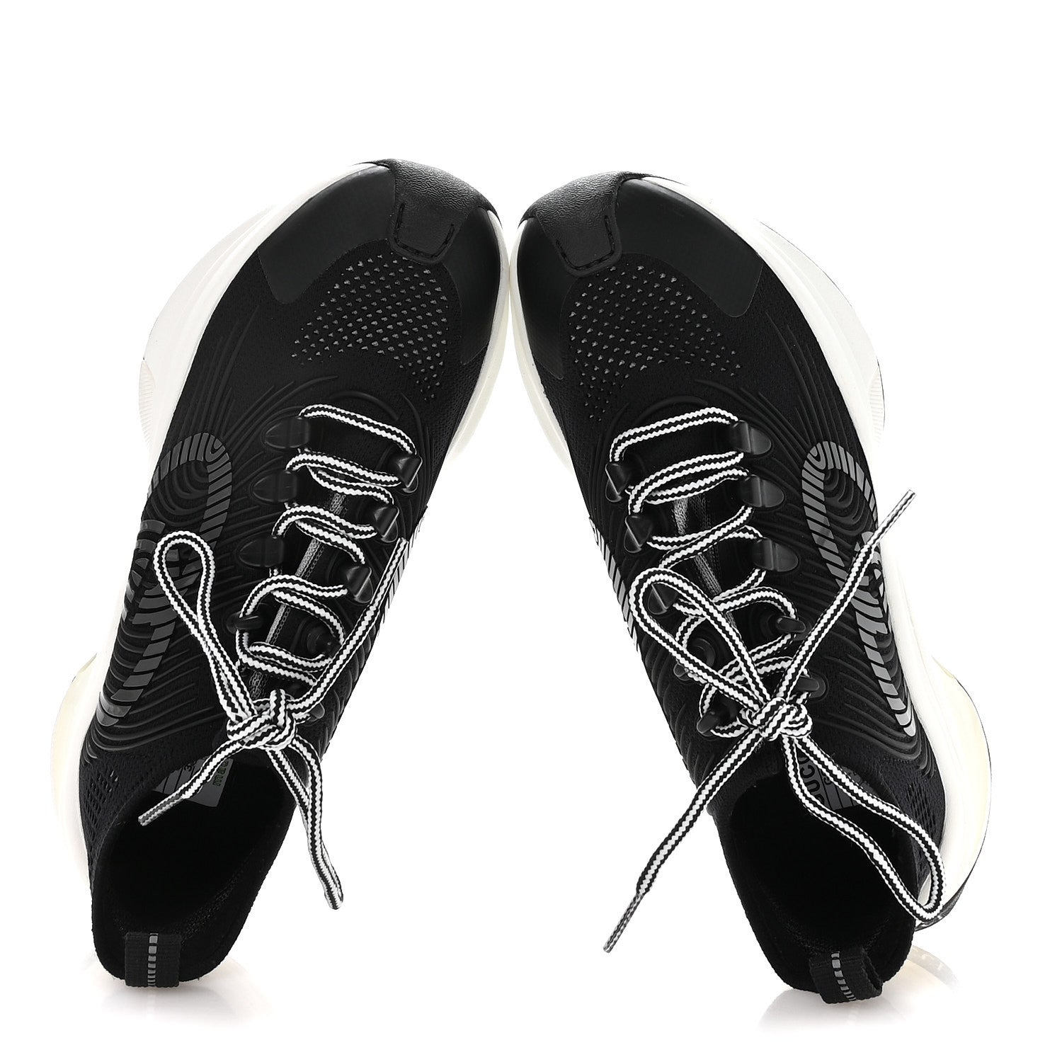 Gucci Technical Knit Fabric Waves Womens Gucci Run Sneakers 36 Black Loess 2 of 7