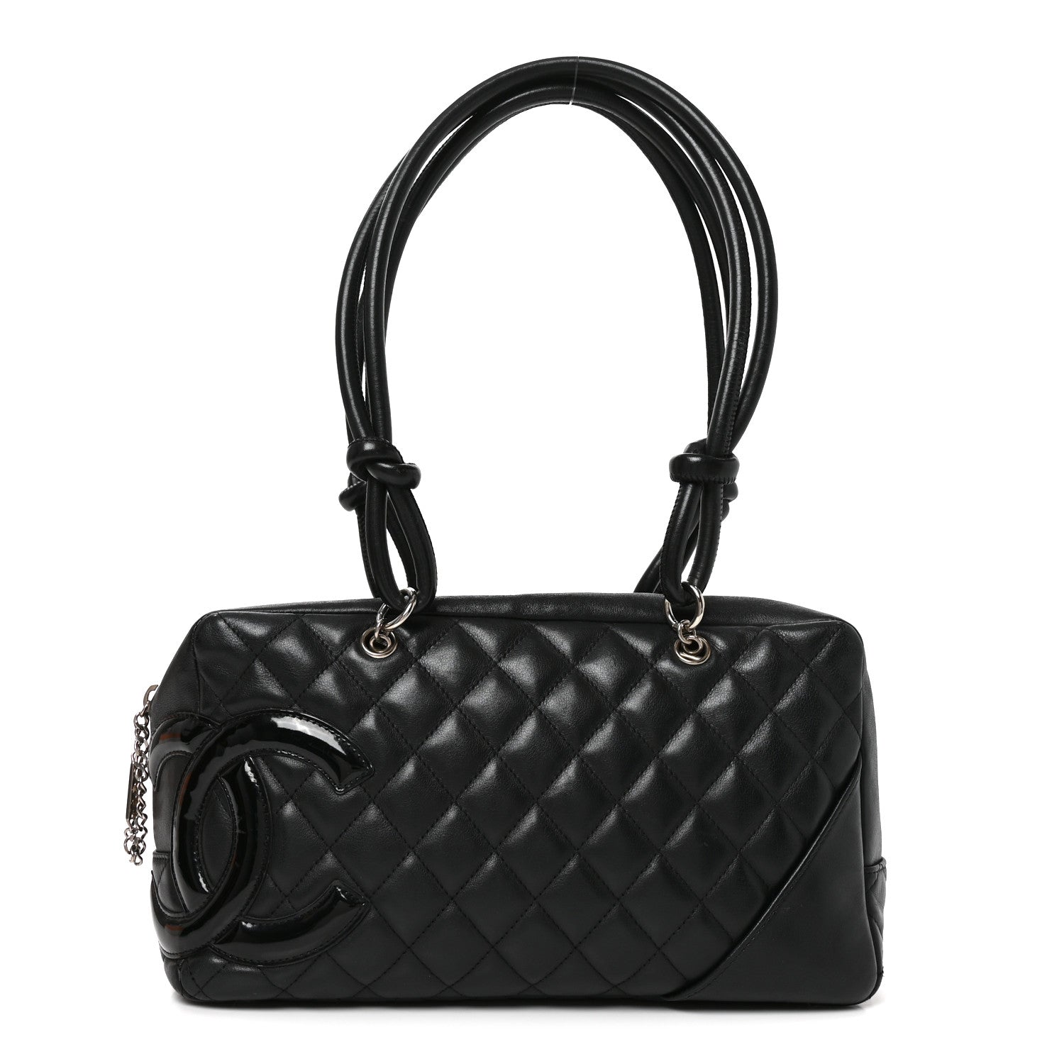 Chanel Calfskin Quilted Large Cambon Bowler Black 1 of 11