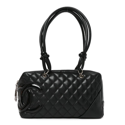 Chanel Calfskin Quilted Large Cambon Bowler Black 1 of 11