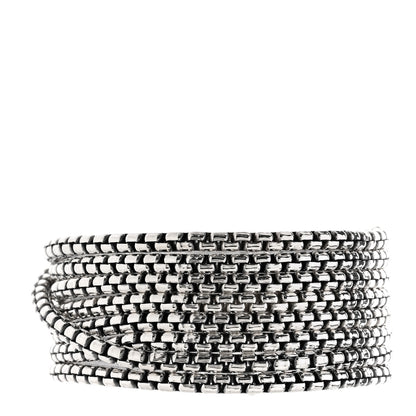 David Yurman Sterling Silver Eight-Row Box Chain Bracelet 1 of 3