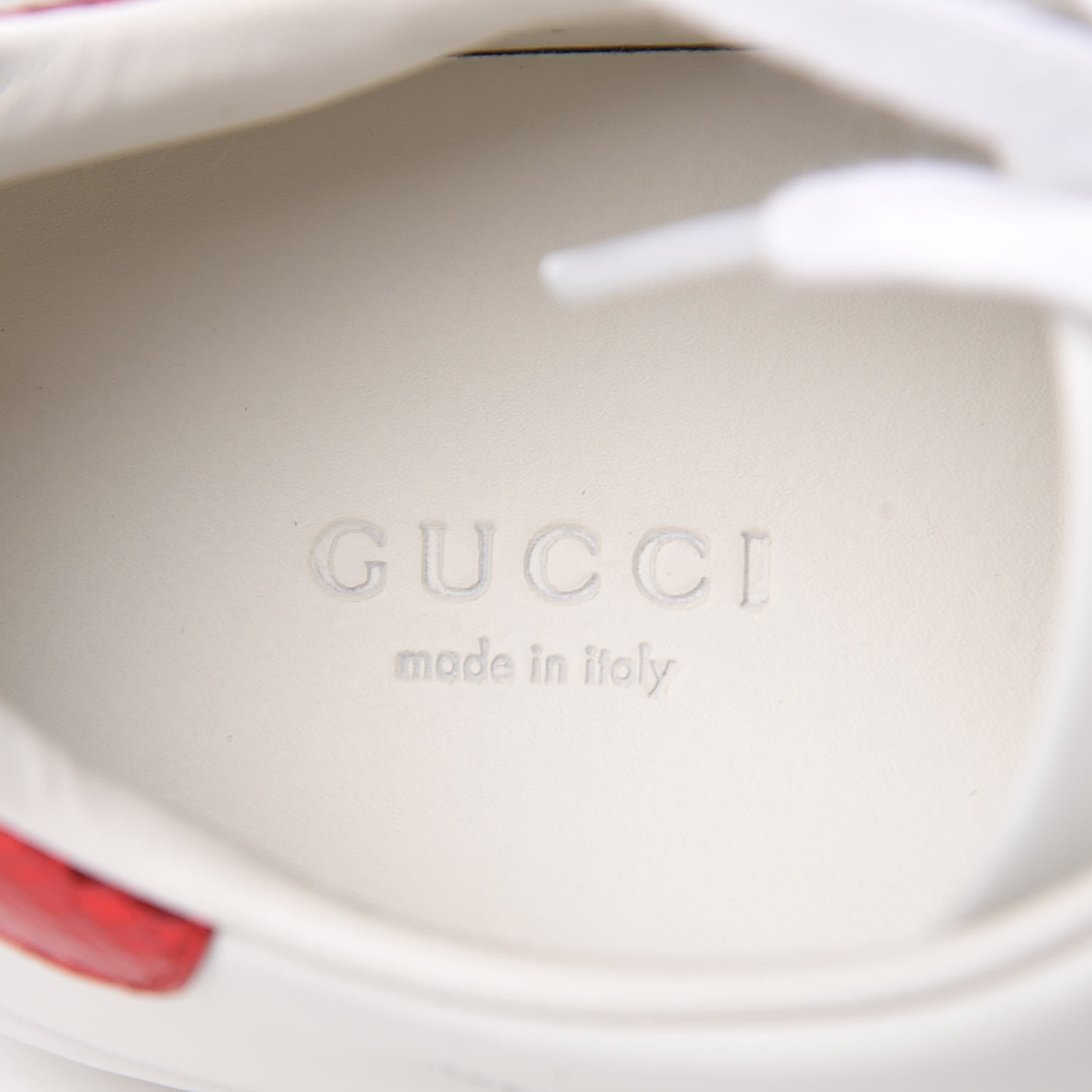Gucci Calfskin Ayers Blind For Love Embroidered Womens Ace Sneakers 37.5 White 7 of 9