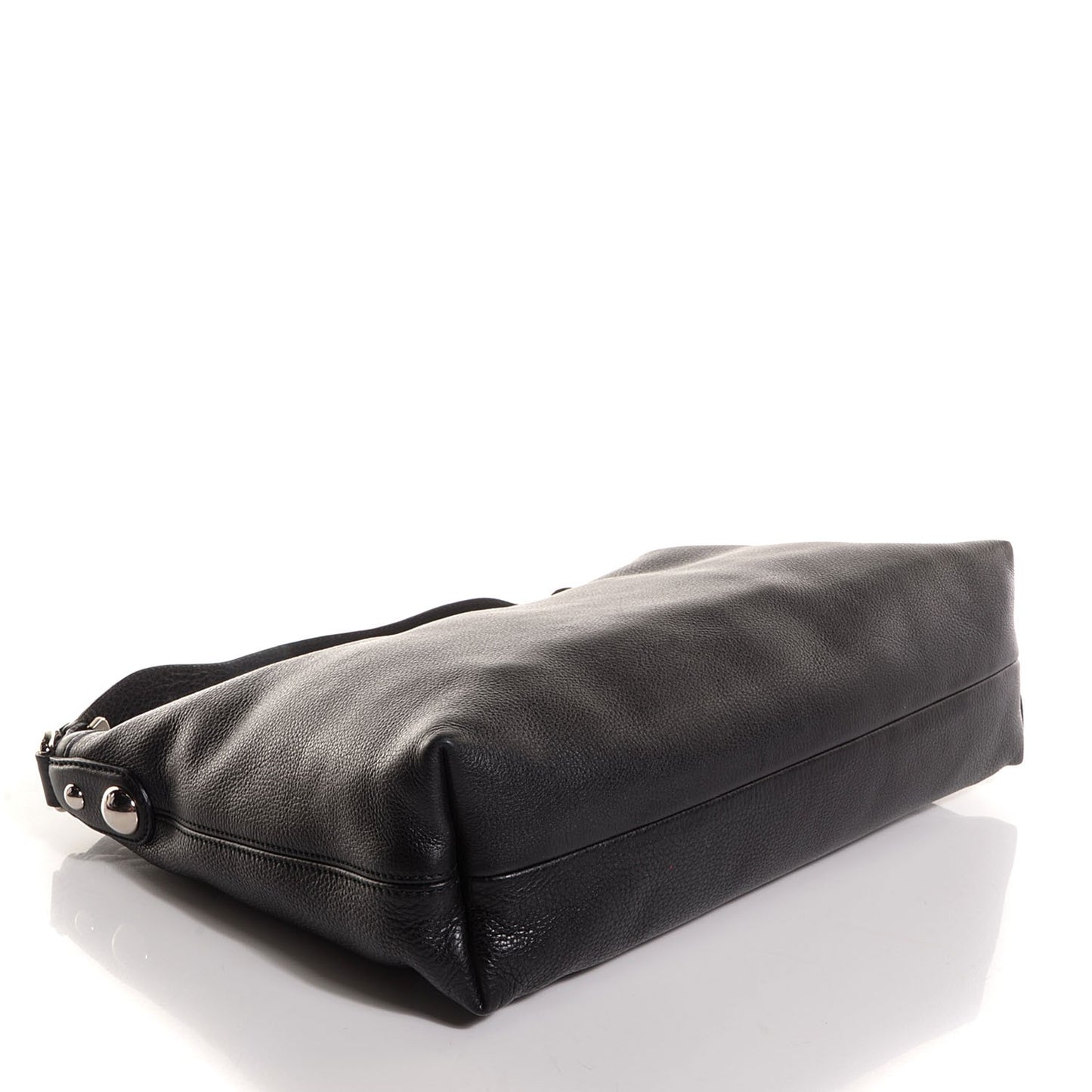 Leather Icon Bit Medium Hobo Black