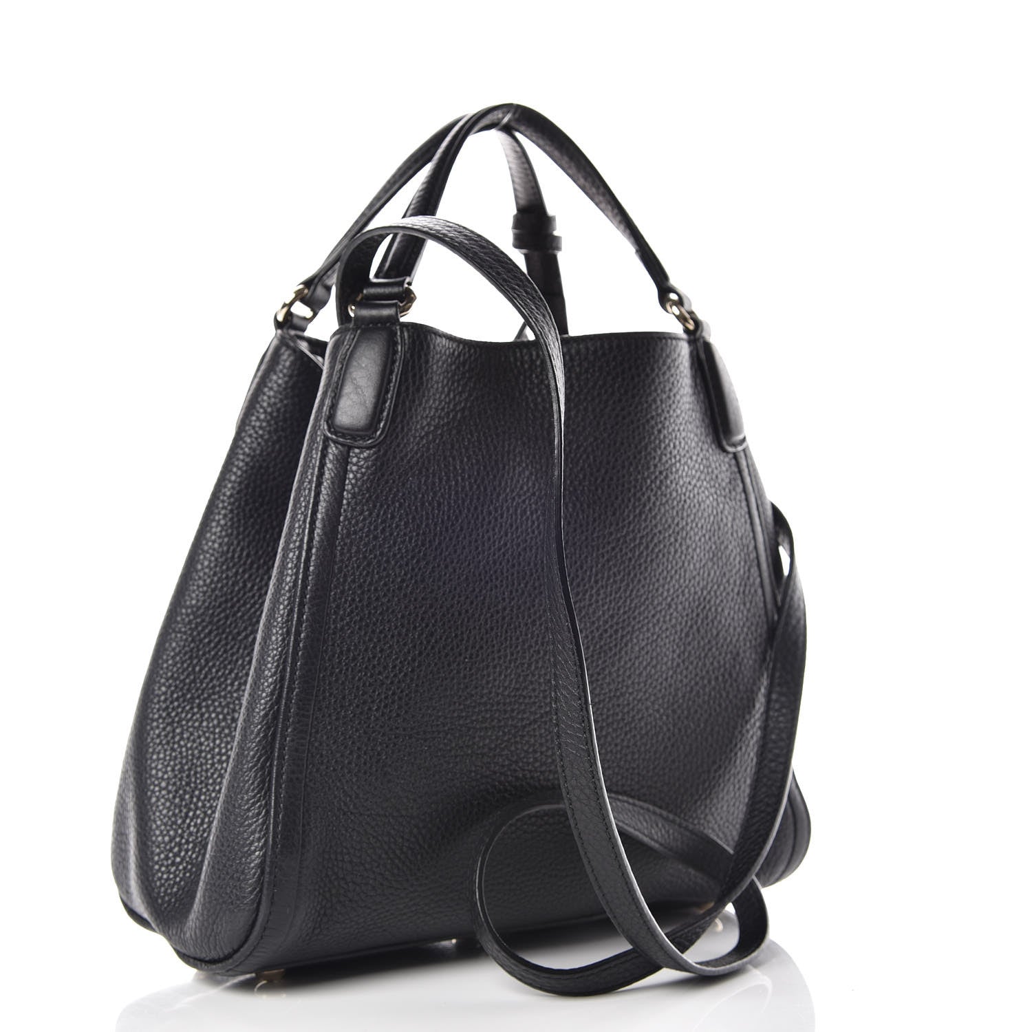 Gucci Pebbled Calfskin Small Soho Shoulder Bag Black 4 of 12