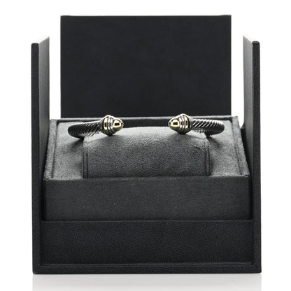 David Yurman Sterling Silver 14K Yellow Gold 5mm Cable Classics Dome Bracelet 4 of 4