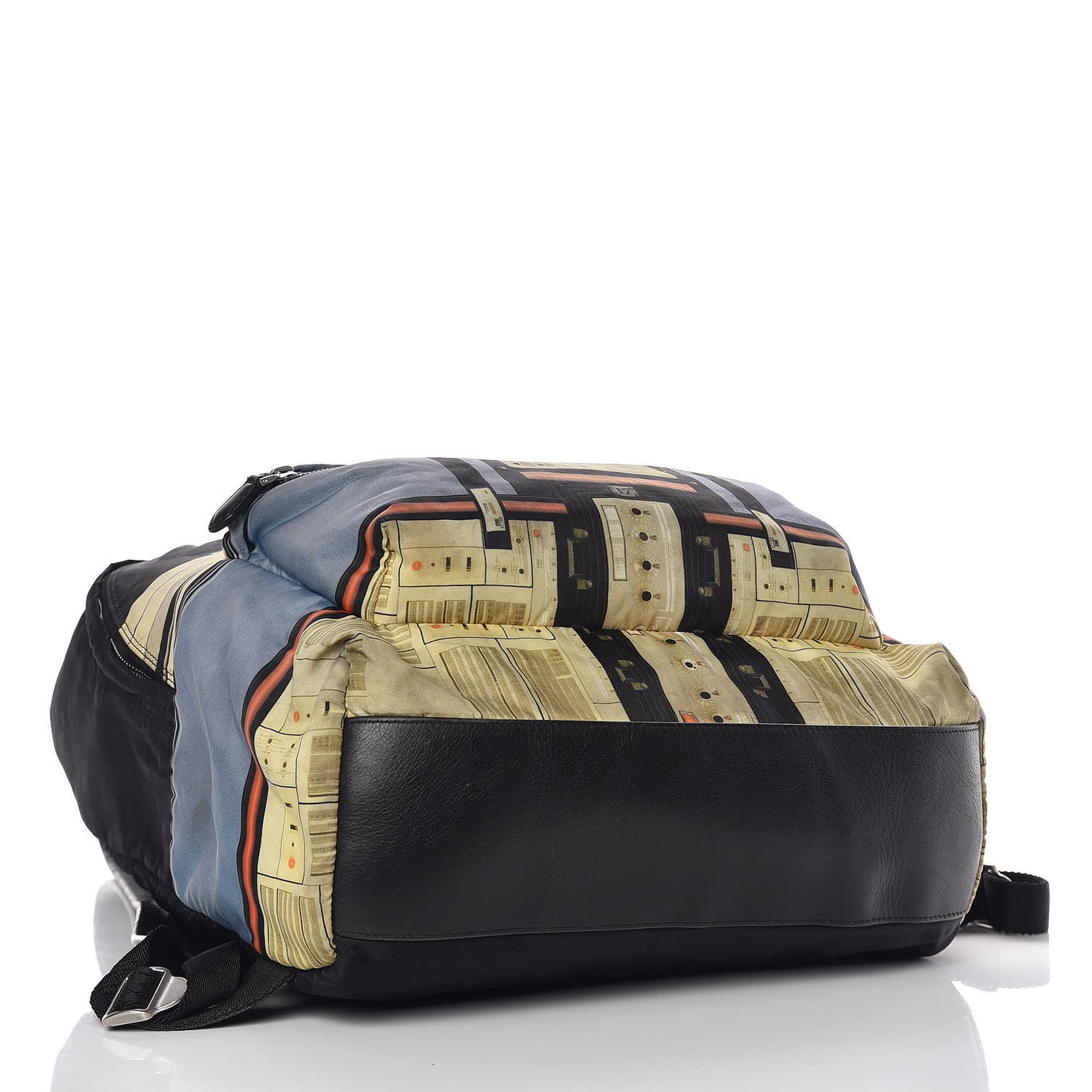 Nylon Robot Print Backpack Black