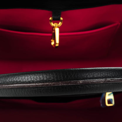Louis Vuitton Taurillon Capucines MM Black 9 of 11