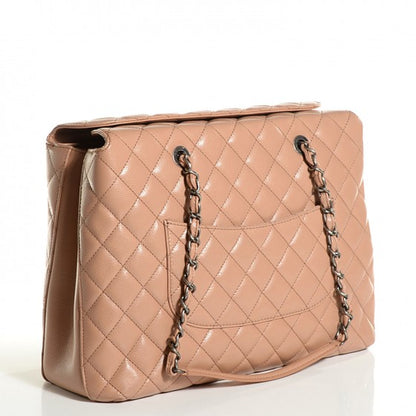 Chanel Caviar Quilted City Shopping Tote Beige 3 of 14