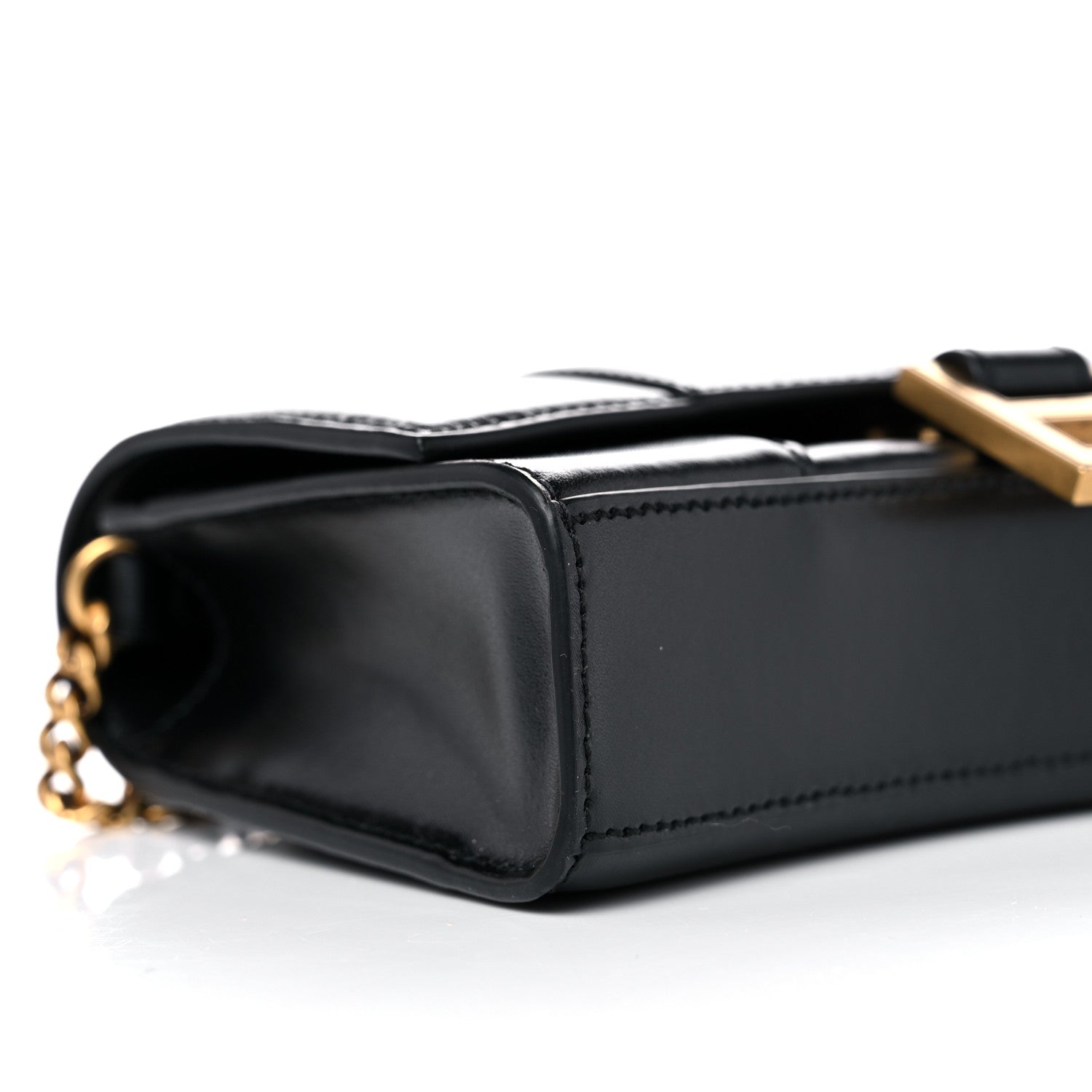 Balenciaga Shiny Box Calfskin Hourglass Chain Bag Black 7 of 9