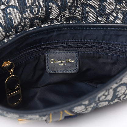 Christian Dior Monogram Saddle Bag Blue 6 of 12