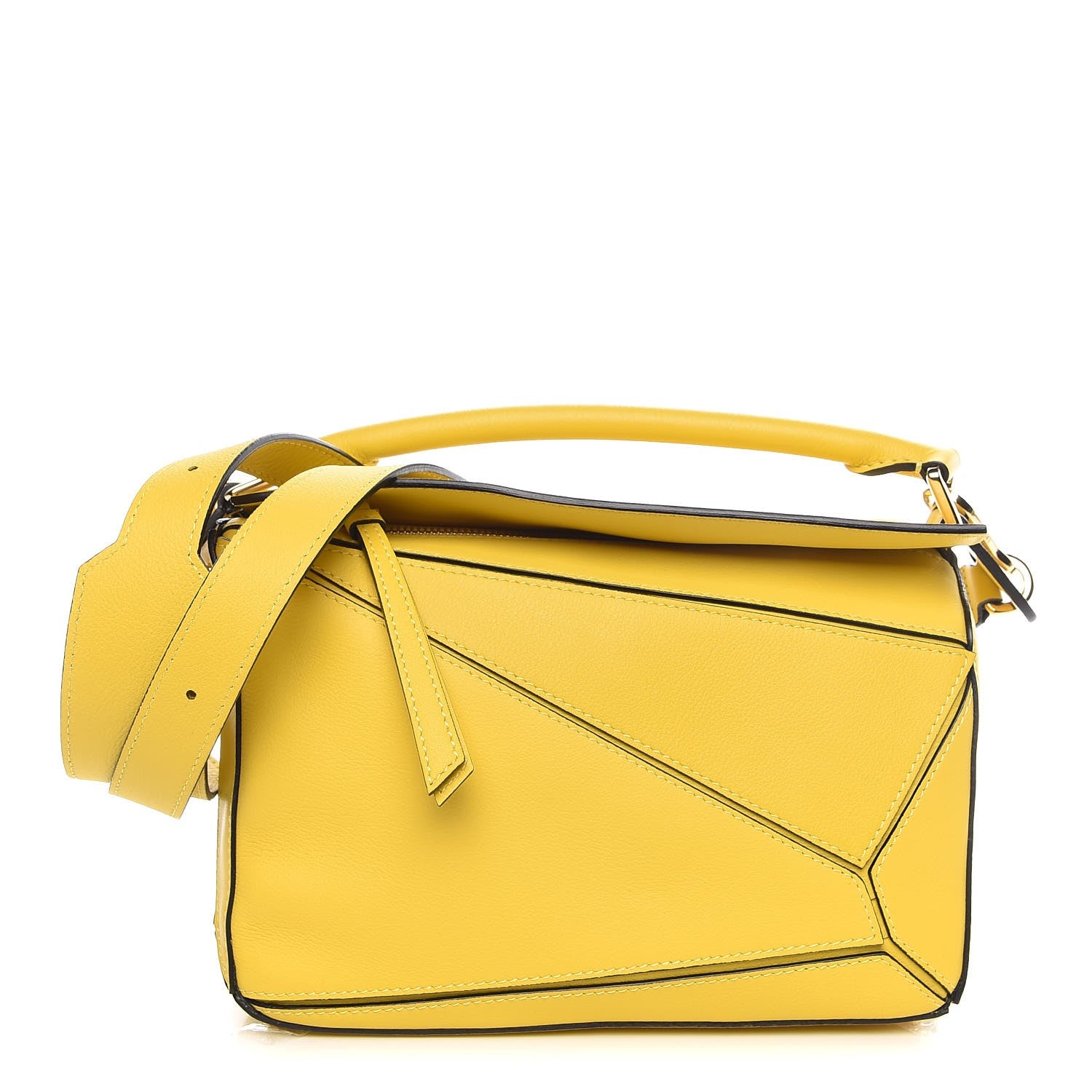 Loewe Calfskin Small Puzzle Bag Yellow 1 of 6