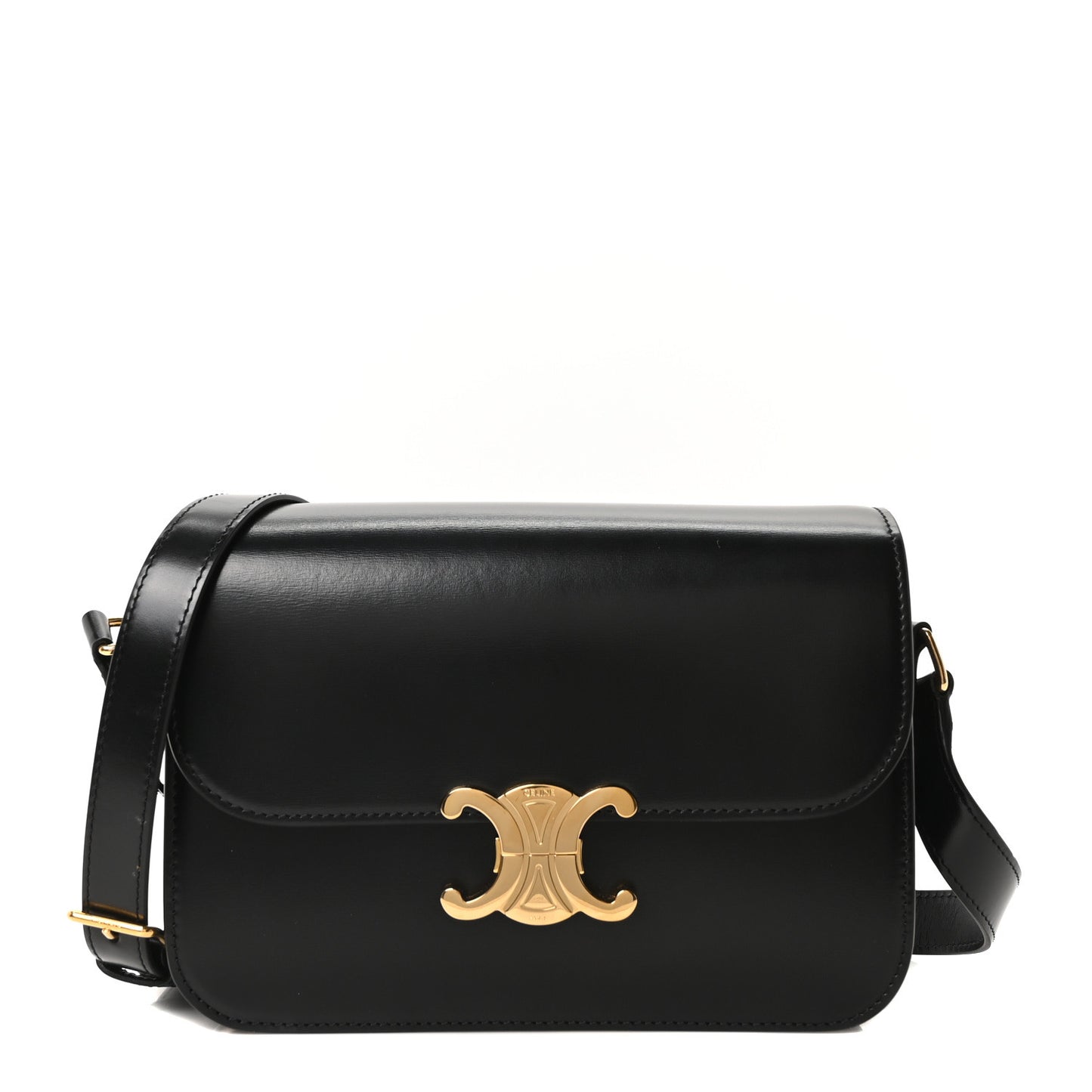 Shiny Calfskin Medium Triomphe Black